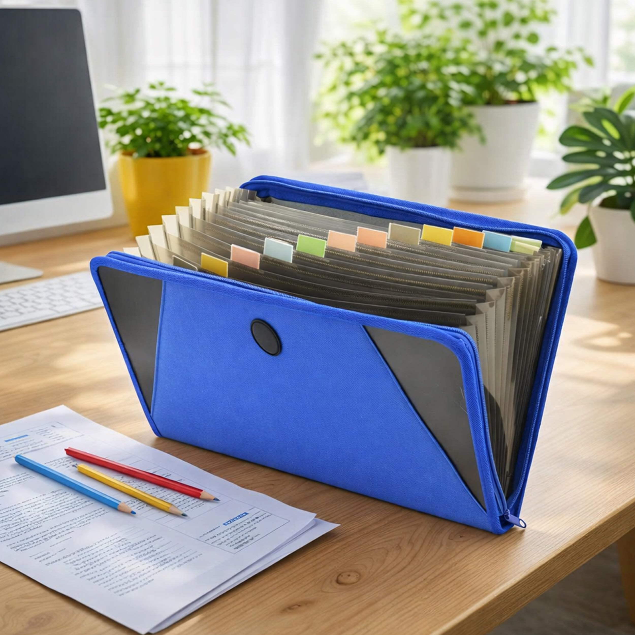 Amazon.com : C-Line 13-Pocket Expanding File with Zipper, Tabbed